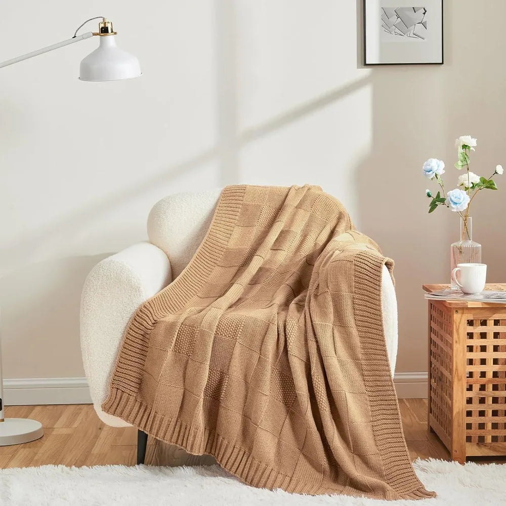 Cozy Cloud Knit Throw Blanket