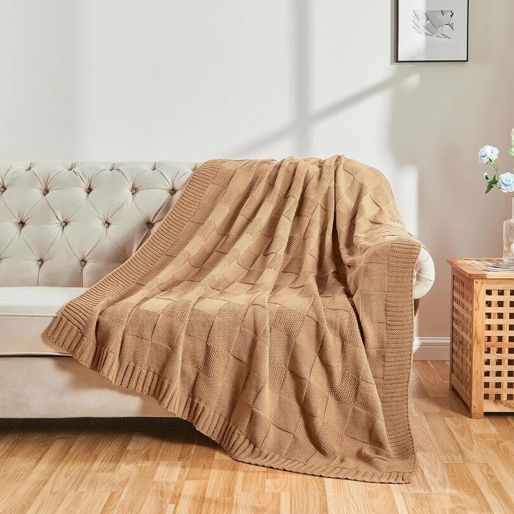 Cozy Cloud Knit Throw Blanket