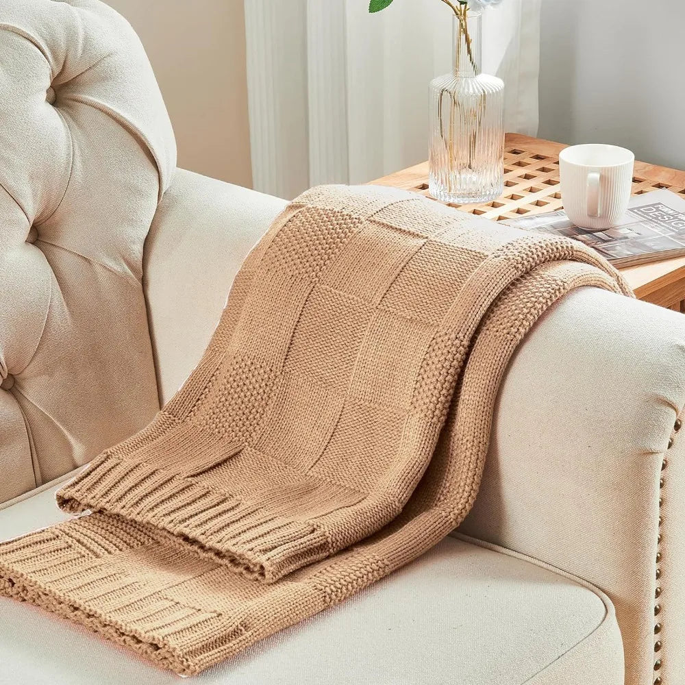 Cozy Cloud Knit Throw Blanket