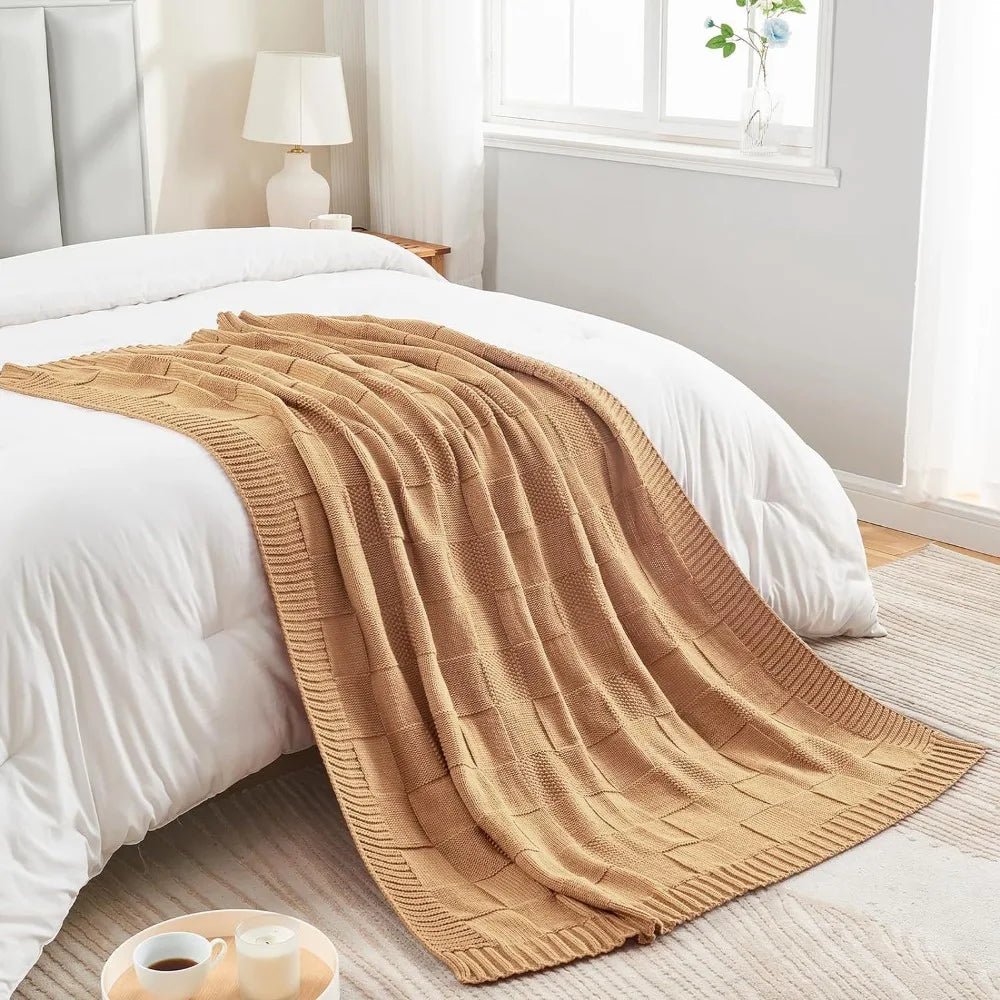 Cozy Cloud Knit Throw Blanket