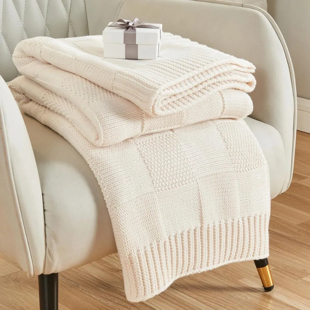 Cozy Cloud Knit Throw Blanket